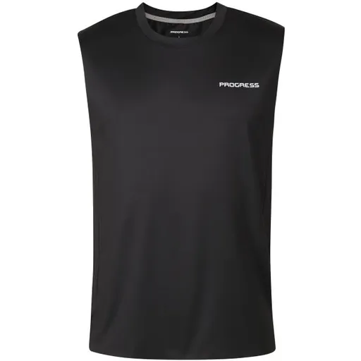 PROGRESS DRIVER SINGLET Pánský sportovní nátělník, černá, velikost XXL