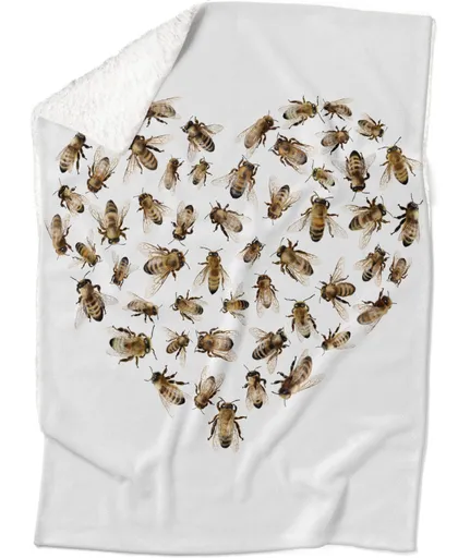 Deka Včelí srdce (Podšití beránkem: ANO)