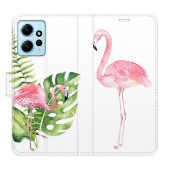 Flipové pouzdro iSaprio - Flamingos - Xiaomi Redmi Note 12 5G