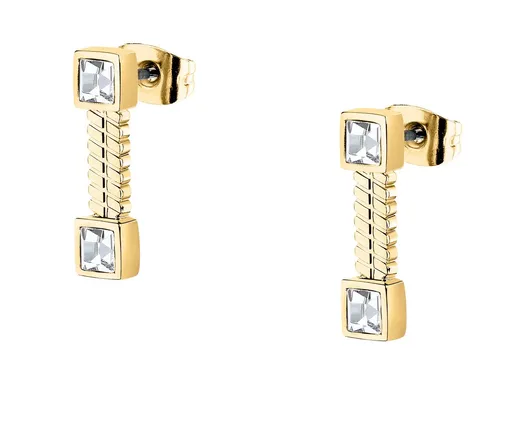 Morellato Visací pozlacené náušnice s krystaly Gioia SAVY45