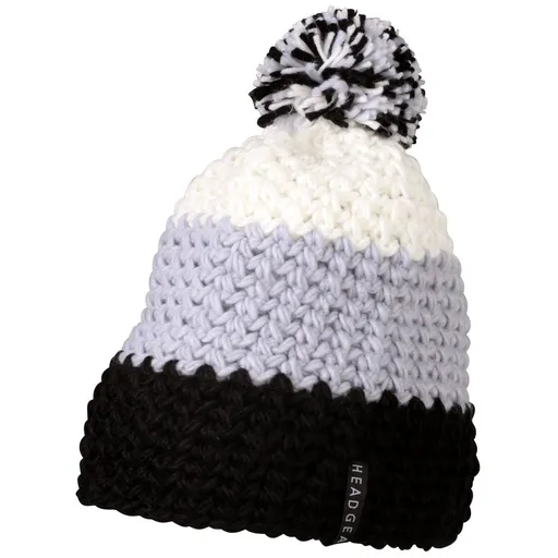Myrtle Beach (Daiber) Háčkovaná zimní čepice MB7940 - Černá / stříbrná / bílá | uni