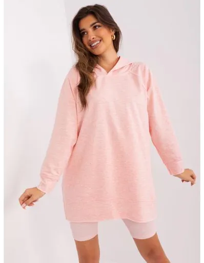 Dámská melanžová souprava MERA světle růžová