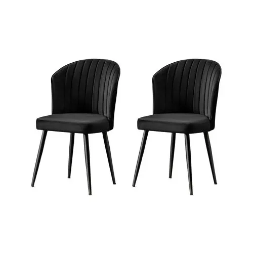 Sada jídelních židlí Rubi Black and Black, 2 ks