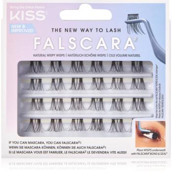 KISS Falscara Wisp trsové nalepovací řasy s uzlíkem Natural Wispy Wisps 24 ks