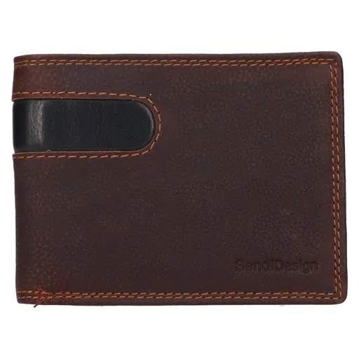 Pánská kožená peněženka SendiDesign Didier - hnědá