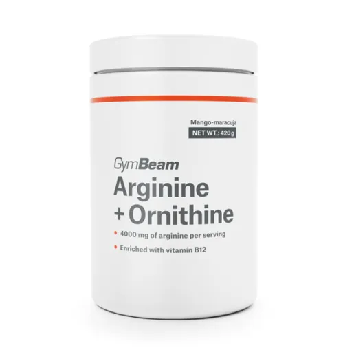 GymBeam ARGININ + ORNITHIN - 420 G - MANGO MARAKUJA Aminokyselina, , velikost