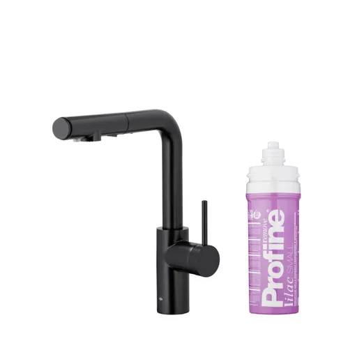 KFA Baterie dřezová DUERO PURE BASIC výsuvná s filtrací černá 6623-115-81