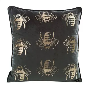 Eurofirany povlak na polštář, Sametový s potiskem, zdobený ozdobným lemem (eurofirany_387623)