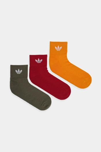 Ponožky adidas Originals 3-pack oranžová barva, IX5240