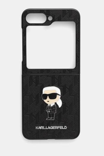 Obal na telefon Karl Lagerfeld Z Flip6 F741 černá barva, KLHCZF6SAPKINPK