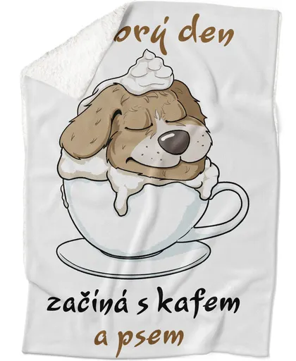 Deka Dobrý den začíná se psem (Podšití beránkem: ANO)