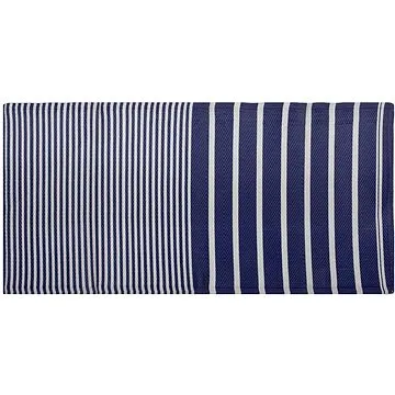 Tmavomodrý venkovní koberec 90x180 cm HALDIA, 116786 (beliani_116786)