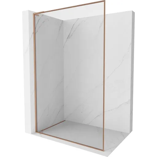 MEXEN/S Kioto-F L Sprchová zástěna WALK-IN s rámem 80 x 202, transparent 8 mm, měď kartáčovaná 800-080-174-65-00