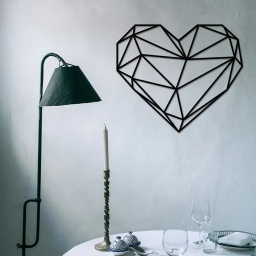 Dekorativní kovový doplněk na zeď Heart Metal Decor
