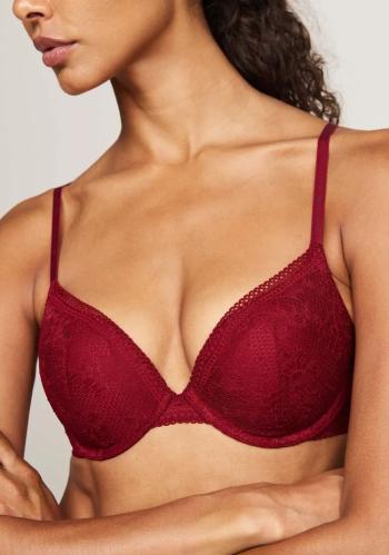 Dámská push up podprsenka Tommy Hilfiger UW0UW05518 85 C Bordó