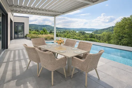 DEOKORK Zahradní ratanová sestava MALIBU 1+6 (cappuccino)