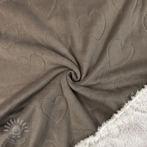 Kojenecký plyš TEDDY Hearts taupe