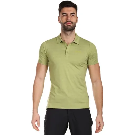 KILPI OLIVA Pánské funkční polo tričko, světle zelená, velikost