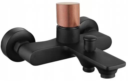 MEXEN/S Royo One vanová baterie 150 mm, černá/růžové zlato 72230-76