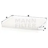 MANN-FILTER CU2243 pro vozy ABARTH;ALFA ROMEO;CITROËN;FIAT;OPEL;PEUGEOT (CU2243)