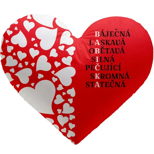 Polštářek srdcový - Babička tajenka