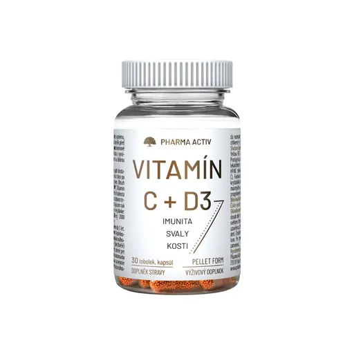 Pharma Activ Vitamín C + D3 30 tobolek