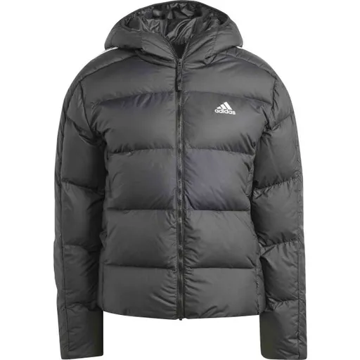 adidas ESSENTIALS 3-STRIPES MID DOWN HOODED Dámská bunda, černá, velikost