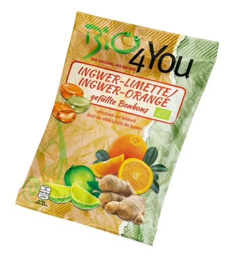 PROBIO Bonbony zázvor–limeta & zázvor–pomeranč BIO 75 g