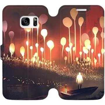 Flipové pouzdro na mobil Samsung Galaxy S7 - VA01S Lampiony a muž v lodičce (5903226169702)