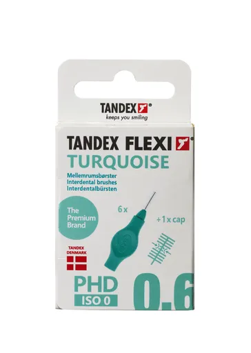 Tandex Flexi mezizubní kartáčky tyrkysové 0,35 mm, 6 ks