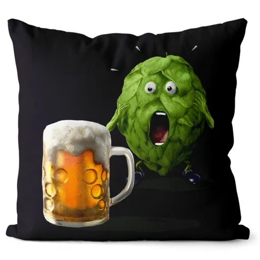 Polštář Vyděšený chmel (Velikost: 40 x 40 cm)