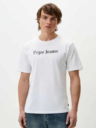 Pepe Jeans pánské bílé tričko PM509374800 XXL