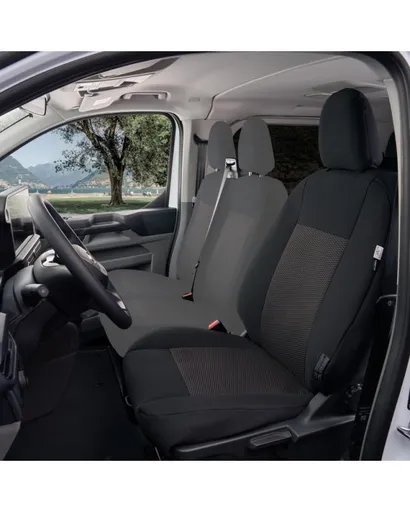 Přesné autopotahy Ford Transit Custom 2024- (řidič, bez loketních opěrek)