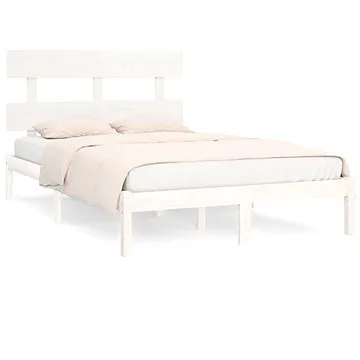 Rám postele bílý masivní dřevo 180 × 200 cm Super King, 3104689 (3104689)