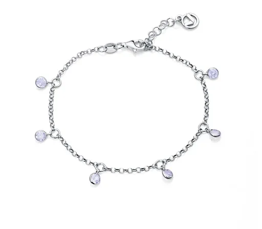 Viceroy Slušivý stříbrný náramek se zirkony Clasica 1337P000-30