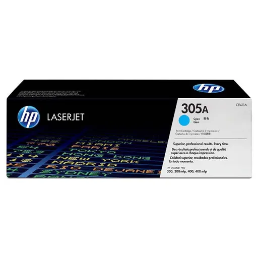 HP CE411A - originální toner HP 305A, azurový, 2600 stran
