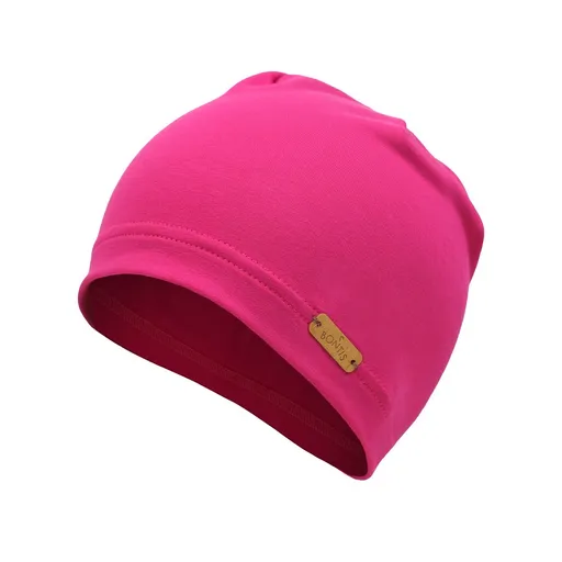 Bontis Dětská lehká bavlněná čepice - Fuchsiová | 44-48