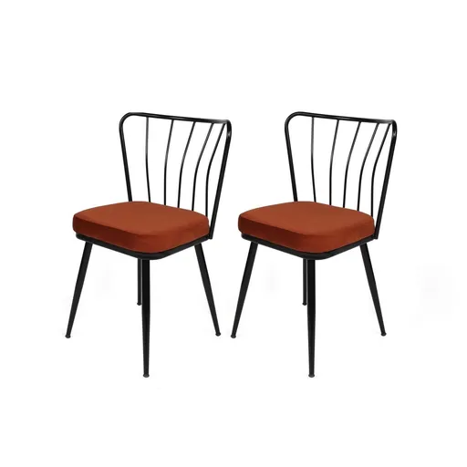 Sada jídelních židlí Yildiz Tile Red and Black, 2 ks, 2 ks