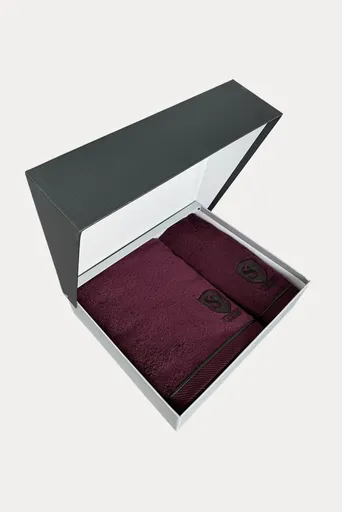 Dárkové balení ručník a osuška LUXURY, 2 ks Bordó