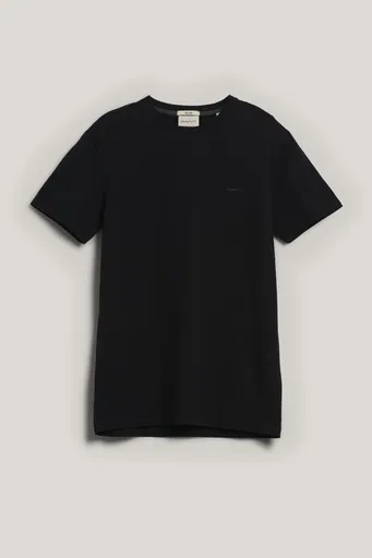 TRIČKO GANT SLIM CONTRAST PIQUE SS TSHIRT BLACK