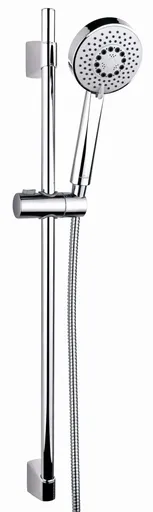 CERSANIT Sprchová souprava s tyčí a posuvným držákem NENO, 5 funkční, průměr ruční sprchy 10cm, kovová hadice dlouhá 200cm, kovová tyč 80cm s posuvným držákem a montážní sadou S951-019