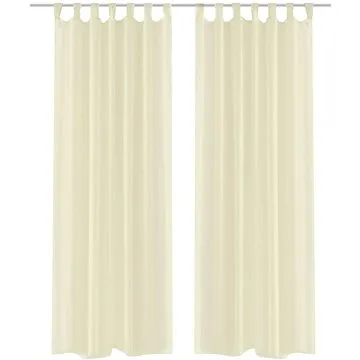 Průsvitný závěs krémový 150 x 225 cm 2 ks (130201)
