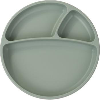 Minikoioi Puzzle Plate River Green dělený talíř s přísavkou 1 ks