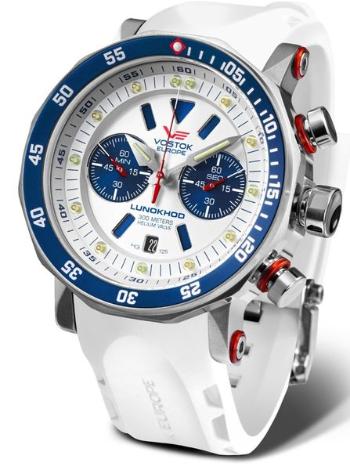 Vostok Europe Lunochod-2 Chrono Line 6S21-620A630 - Bílý silikonový řemínek