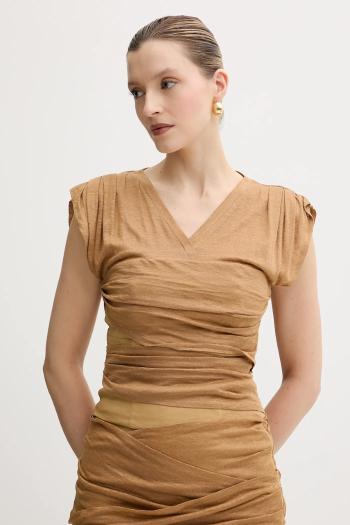 Pinko vászon felső zöld, sima, 104985 A2GF