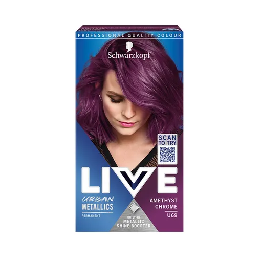 Live Urban Metallics Barva na vlasy U69 fialový chrom 60 ml