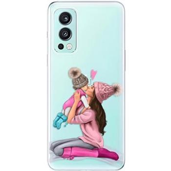 iSaprio Kissing Mom pro Brunette and Girl pro OnePlus Nord 2 5G (kmbrugirl-TPU3-opN2-5G)