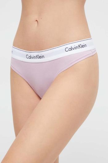 Tanga Calvin Klein Underwear fialová barva, 0000F3786E