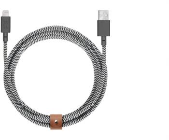 Adatkábel Native Union Belt Cable XL Lightning 3m, zebra