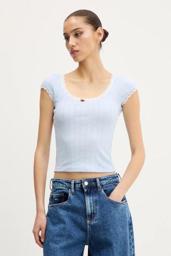 Bavlnené tričko Tommy Jeans dámske, DW0DW20621